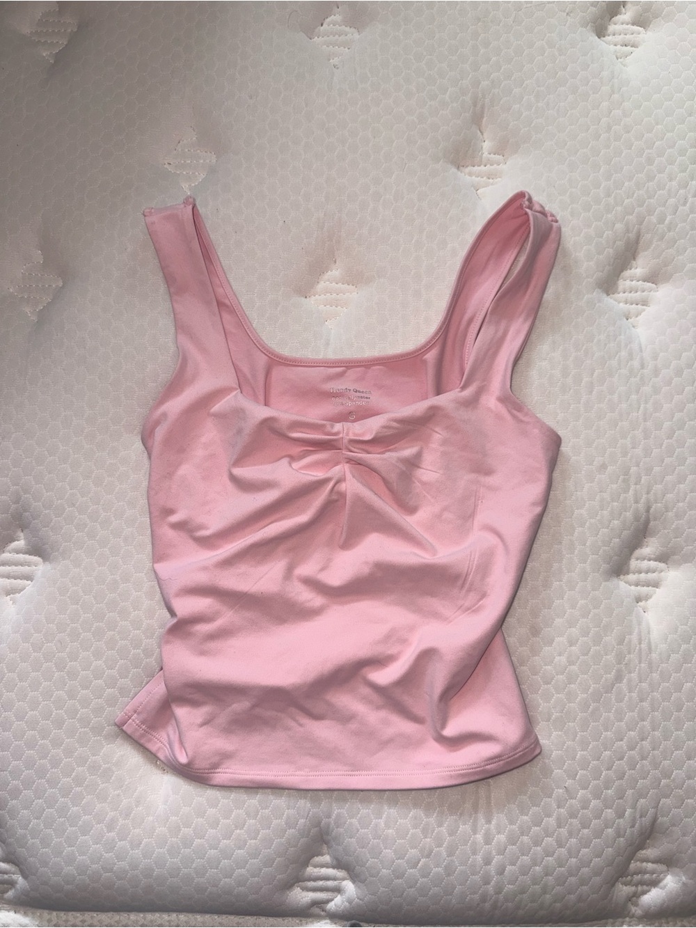 29. Soft Pink Women's Tank Top with Front Twist